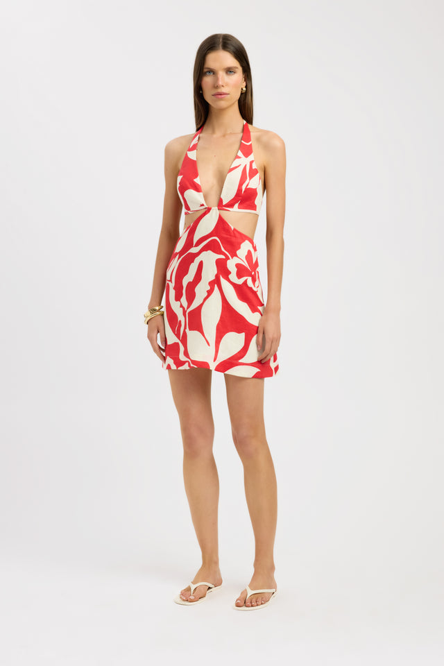 Lani Mini Dress Kookai Straight Mini Fitted Plungeneck womens-dresses 