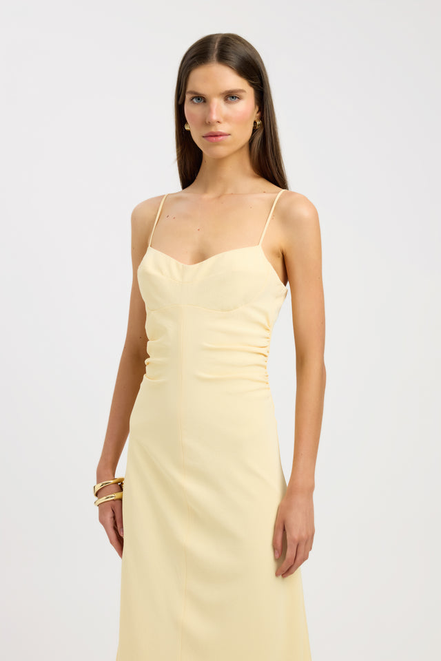 front Opal Cinch Maxi Dress Kookai Aline Maxi Fitted Sweetheart womens-dresses 