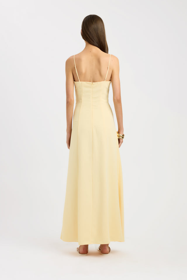 back Opal Cinch Maxi Dress Kookai Aline Maxi Fitted Sweetheart womens-dresses 