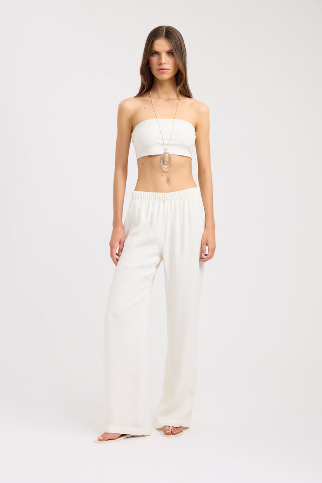 side Malia Crop Kookai Fitted Straight Sleeveless Womens-Blouse 