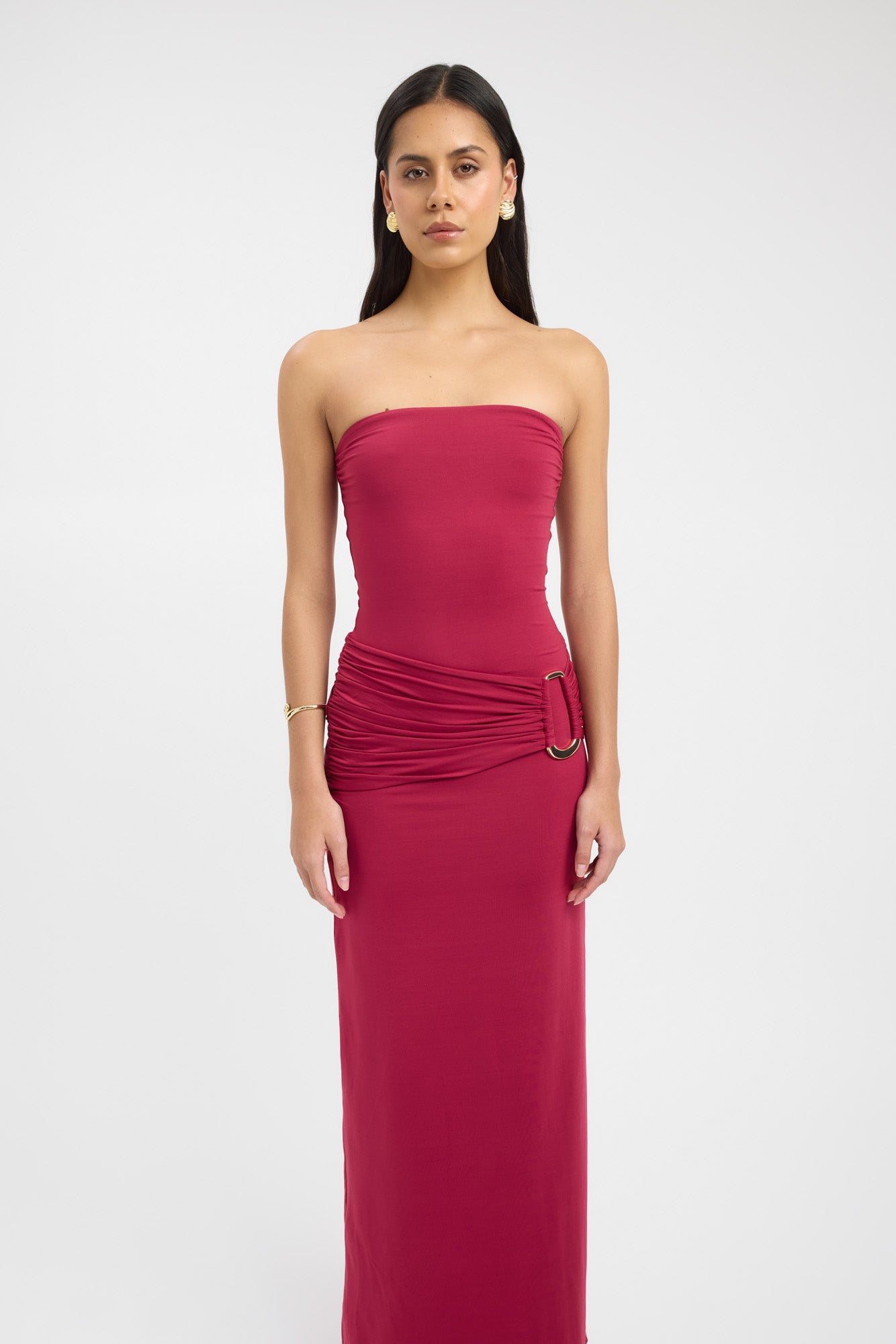 red dress kookai Torin Trim Maxi Dress