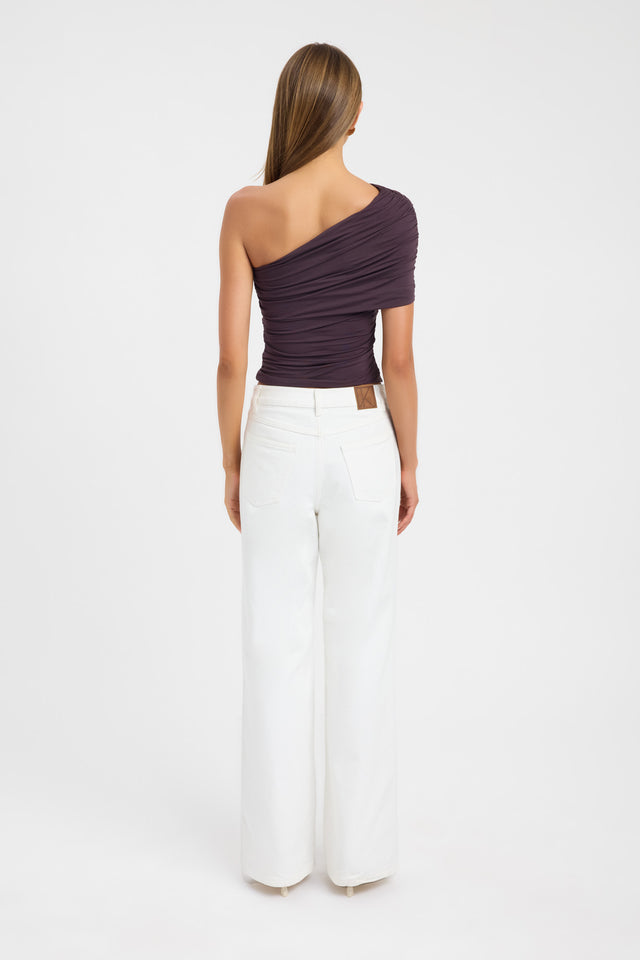 back Solara Top Kookai Fitted Highneck Short sleeves Womens-Blouse 