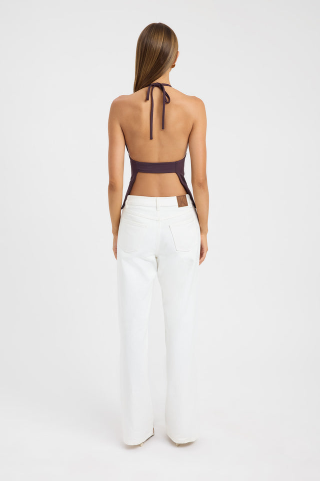 back Haven Top Kookai Fitted Sweetheart Sleeveless Womens-Blouse 