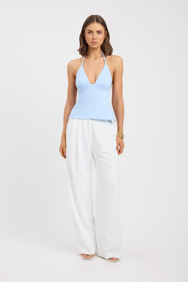 side Haven Top Kookai Fitted Plungeneck Sleeveless Womens-Blouse 