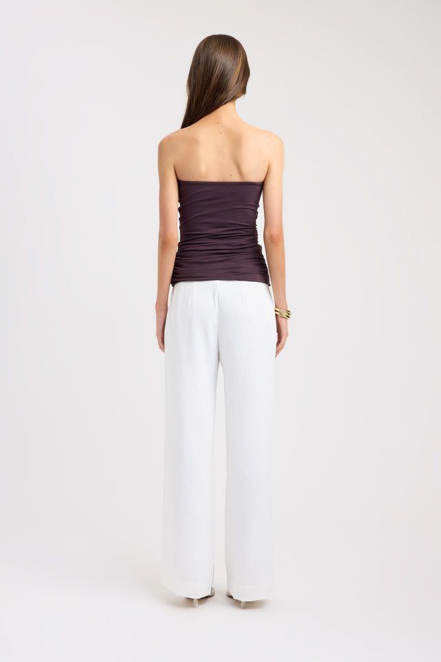 back Torin Trim Top Kookai Fitted Straight Sleeveless Womens-Blouse 