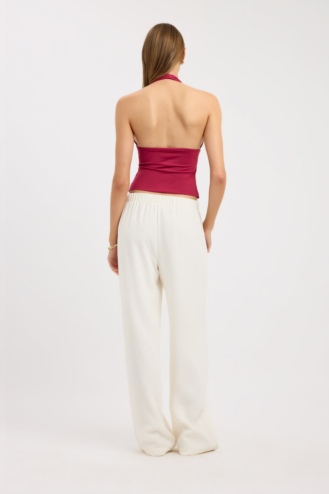 back Lori Top Kookai Fitted V-neck Sleeveless Womens-Blouse 