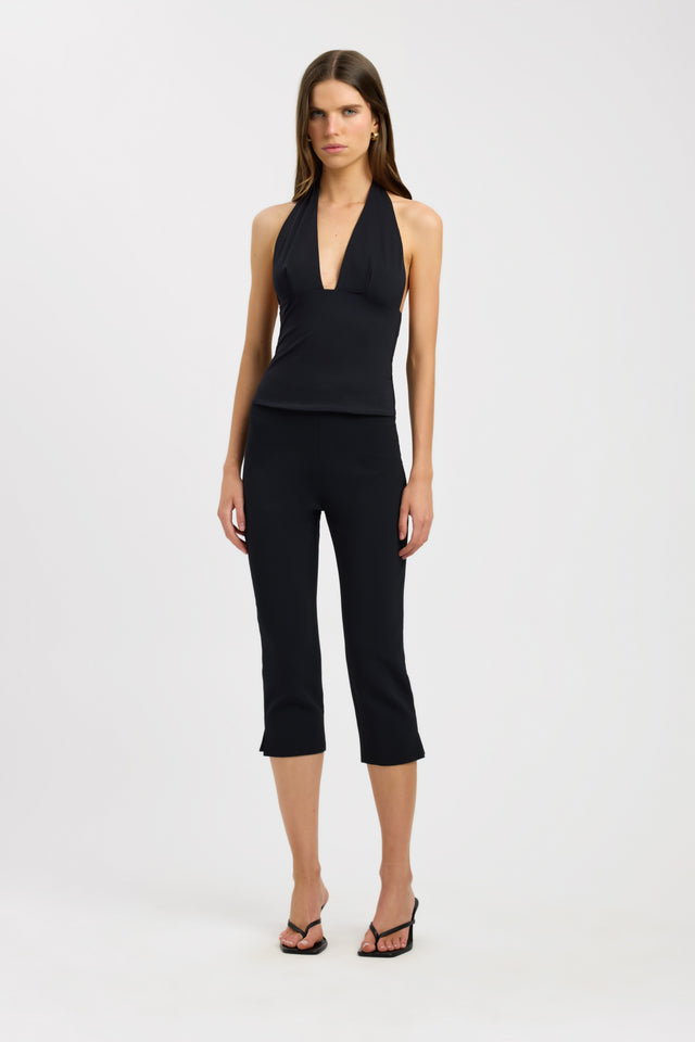 side Lori Top Kookai Fitted Plungeneck Sleeveless Womens-Blouse 