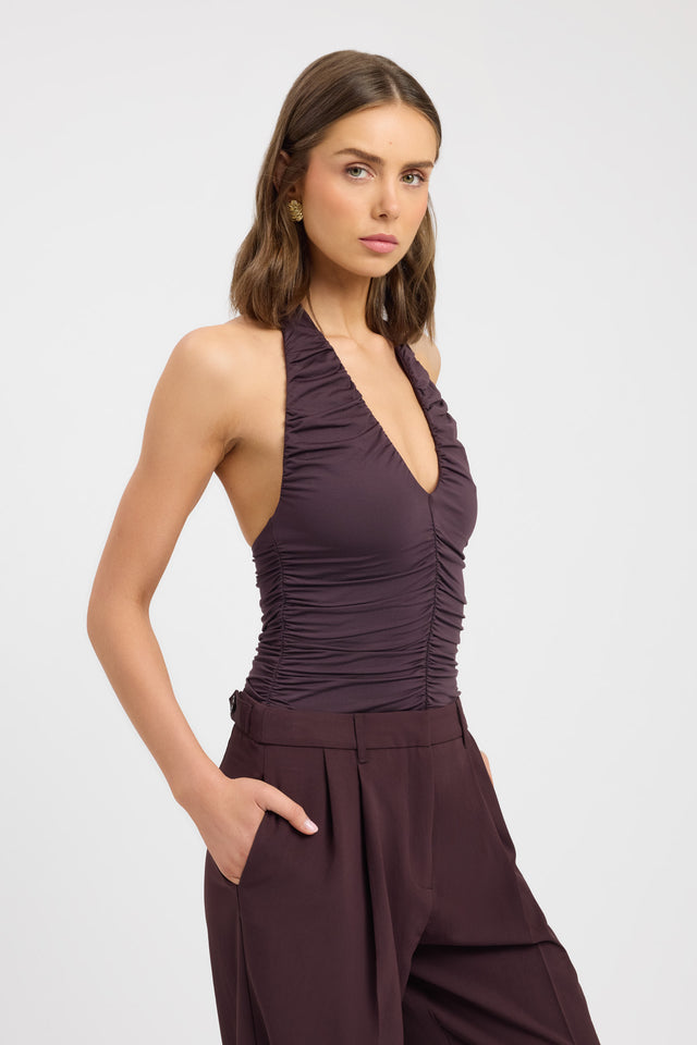 side Zayla Top Kookai Fitted V-neck Sleeveless Womens-Blouse 