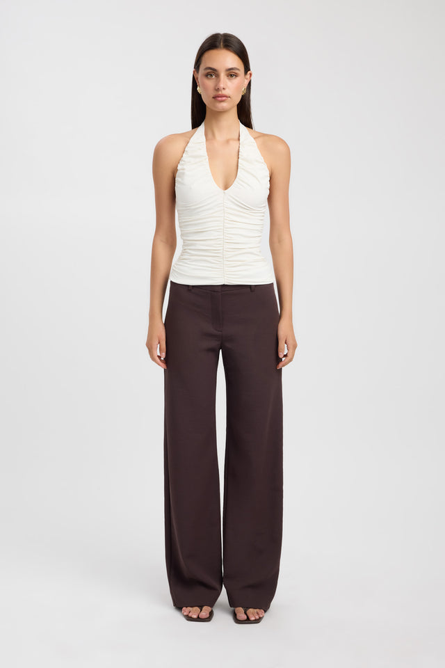 side Zayla Top Kookai Fitted V-neck Sleeveless Womens-Blouse 