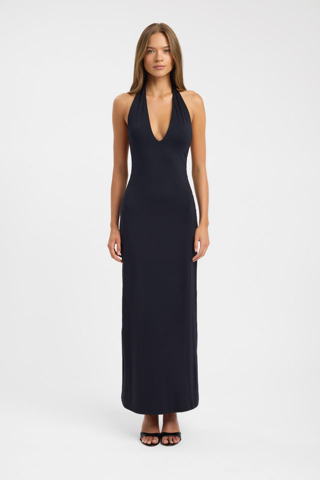 Bianca Maxi Dress Kookai Straight Maxi Fitted Plungeneck womens-dresses 