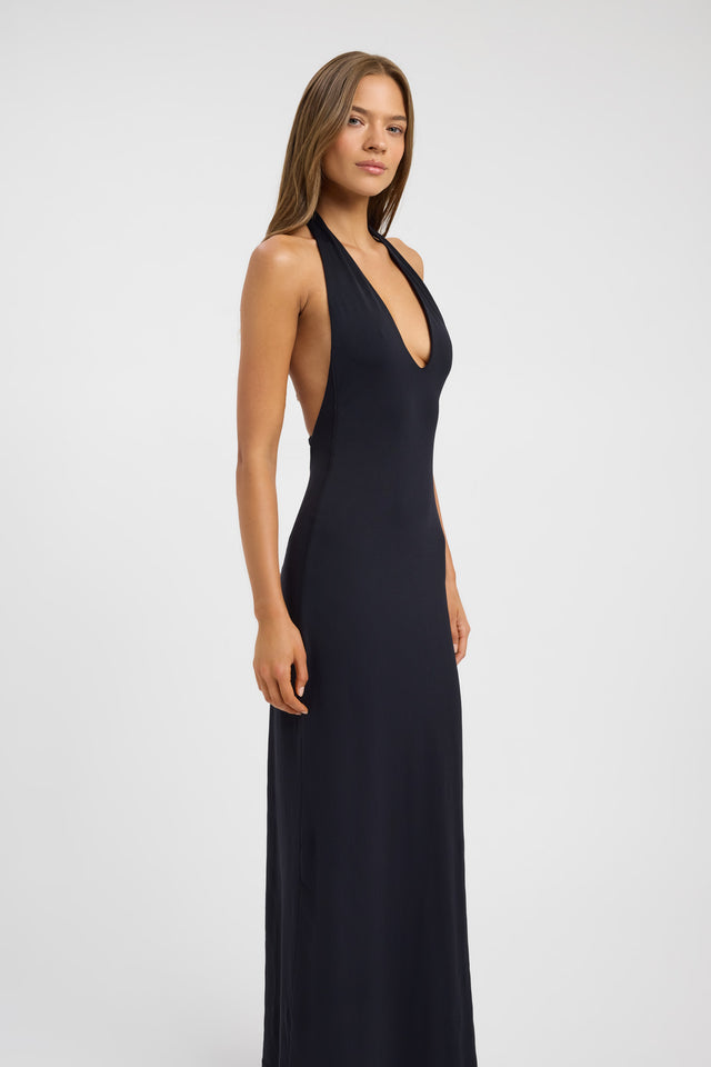 Bianca Maxi Dress Kookai Straight Maxi Fitted Plungeneck womens-dresses 