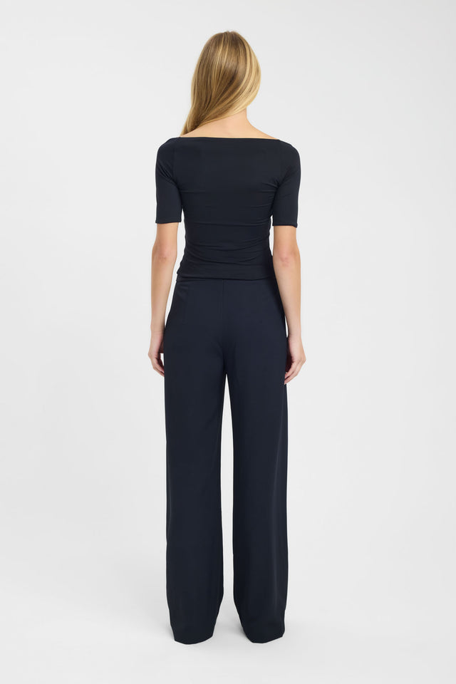 back Kaia Top Kookai Fitted Scoopneck Half sleeves Womens-Blouse 