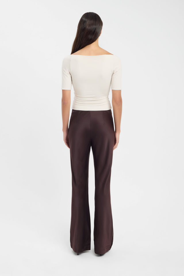 back Kaia Top Kookai Fitted Boatneck Short sleeves Womens-Blouse 