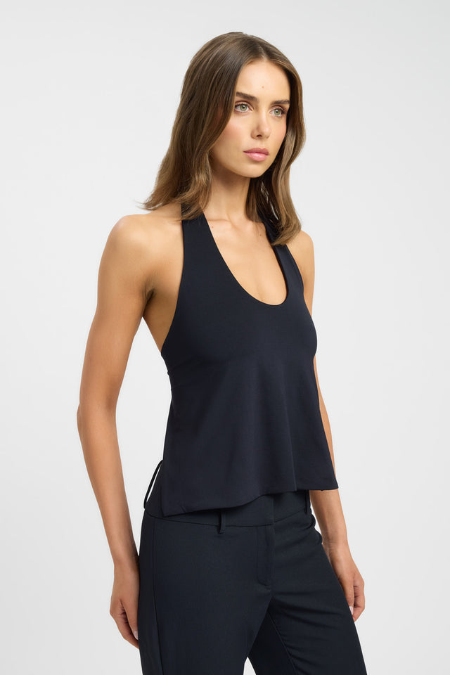 front Tay Top Kookai Fitted Scoopneck Sleeveless Womens-Blouse 