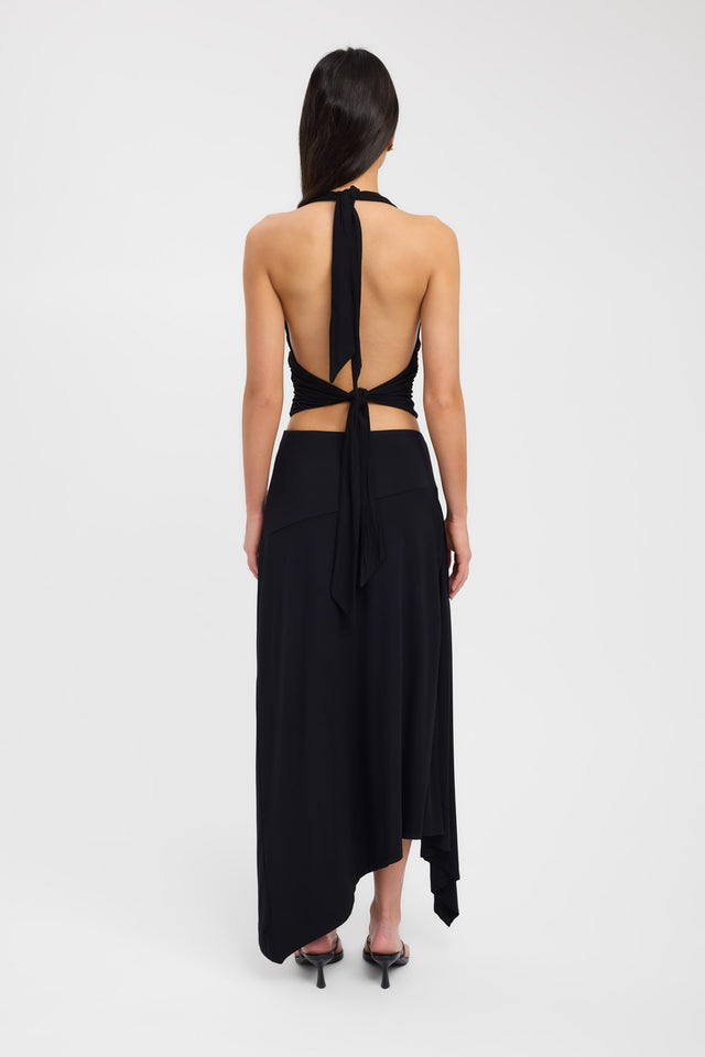 back Leni Top Kookai Fitted Plungeneck Sleeveless Womens-Blouse 