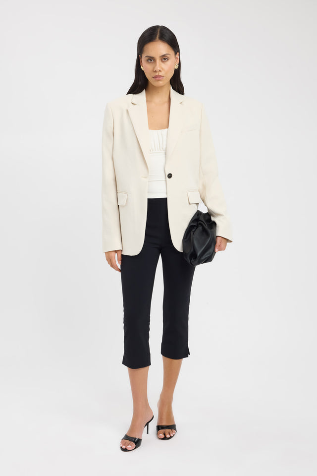 Styled with Alto Capri Pant in womens regular pants featuring slim fit and high-rise in black product
