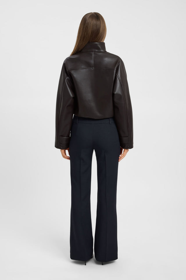 Presenting the Heavy Phoenix Funnel Jacket in womens coats and jackets with full sleeves, bomber style, short length, and black colour back