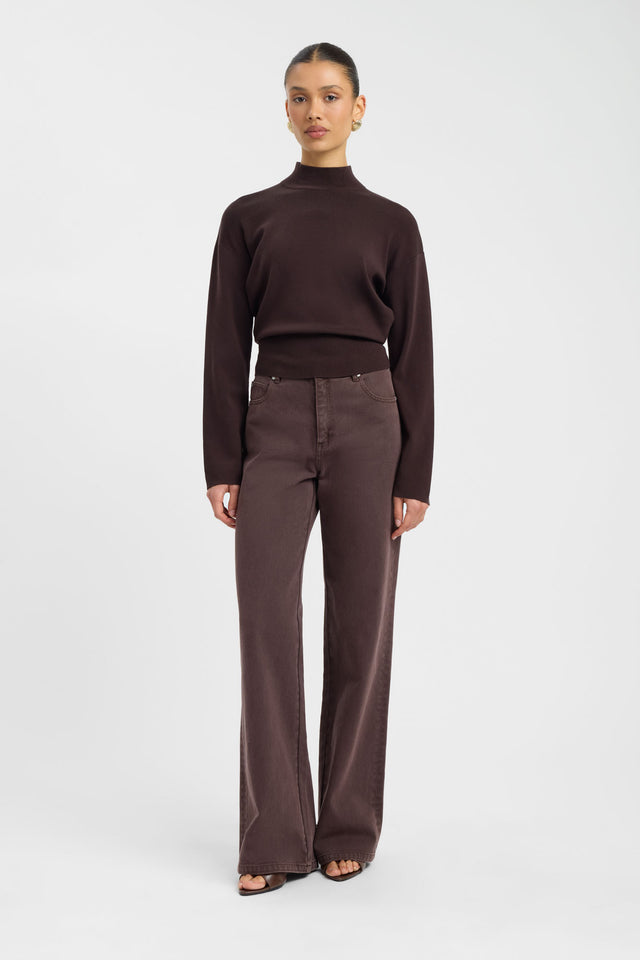 Amsterdam Turtle Neck Top Kookai High neck Relaxed womens-jumpers 