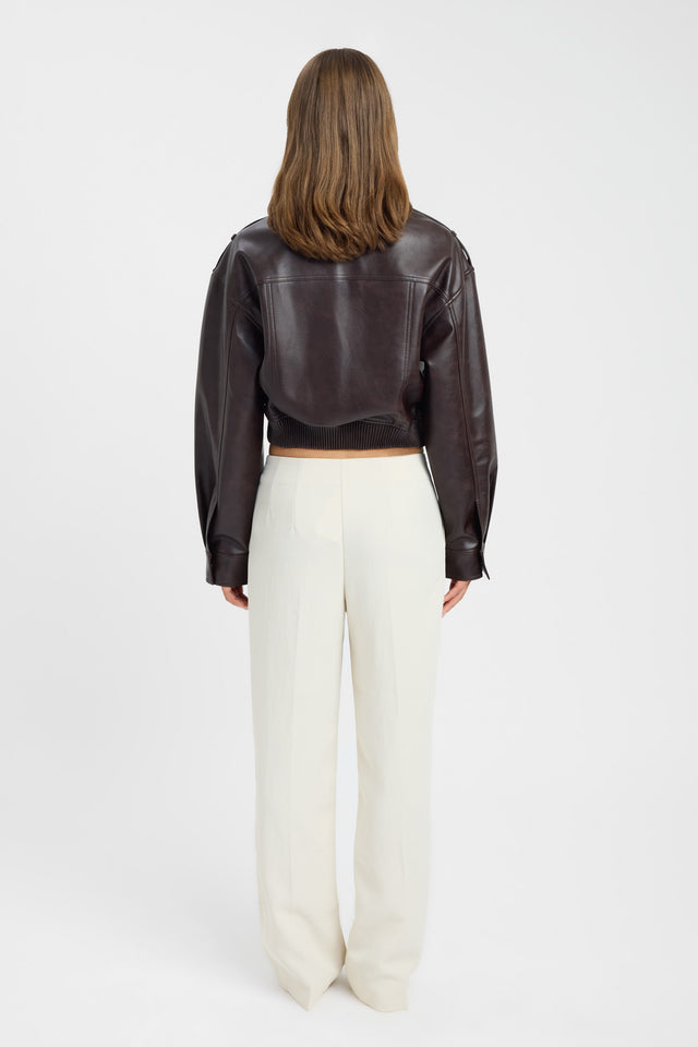 back Heavy Phoenix Core Jacket Kookai Long sleeve Biker cropped womens-coats-and-jackets 