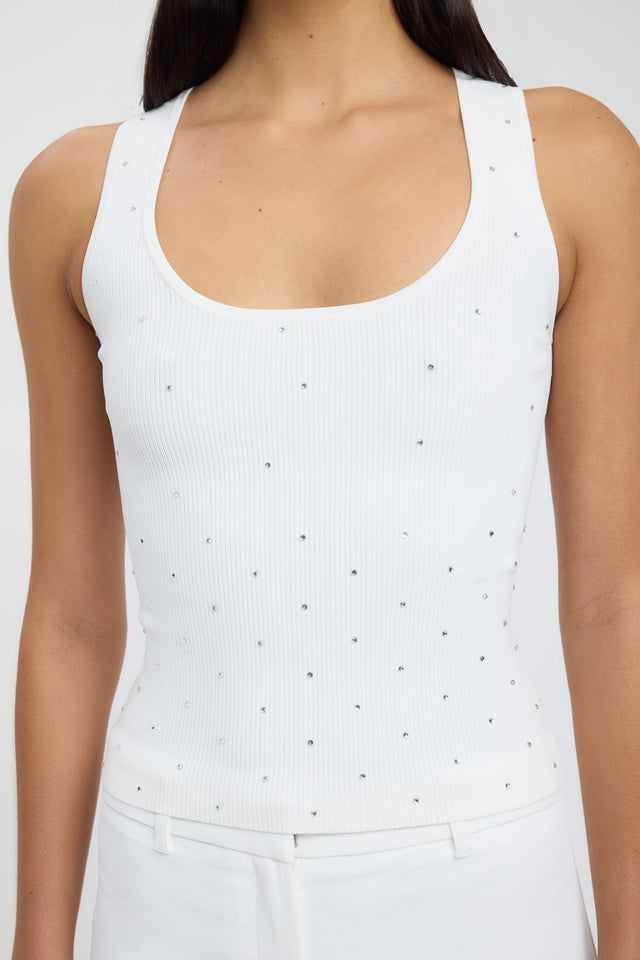 back Riviera Top Kookai Fitted Scoopneck Sleeveless Womens-Blouse 