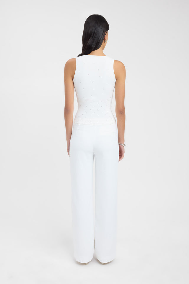 back Riviera Top Kookai Fitted Scoopneck Sleeveless Womens-Blouse 