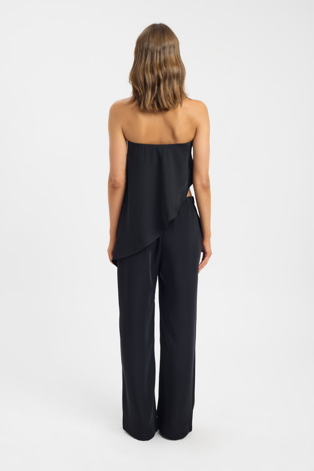 back Maria Strapless Asymmetric Top Kookai Fitted Straight Sleeveless Womens-Blouse 