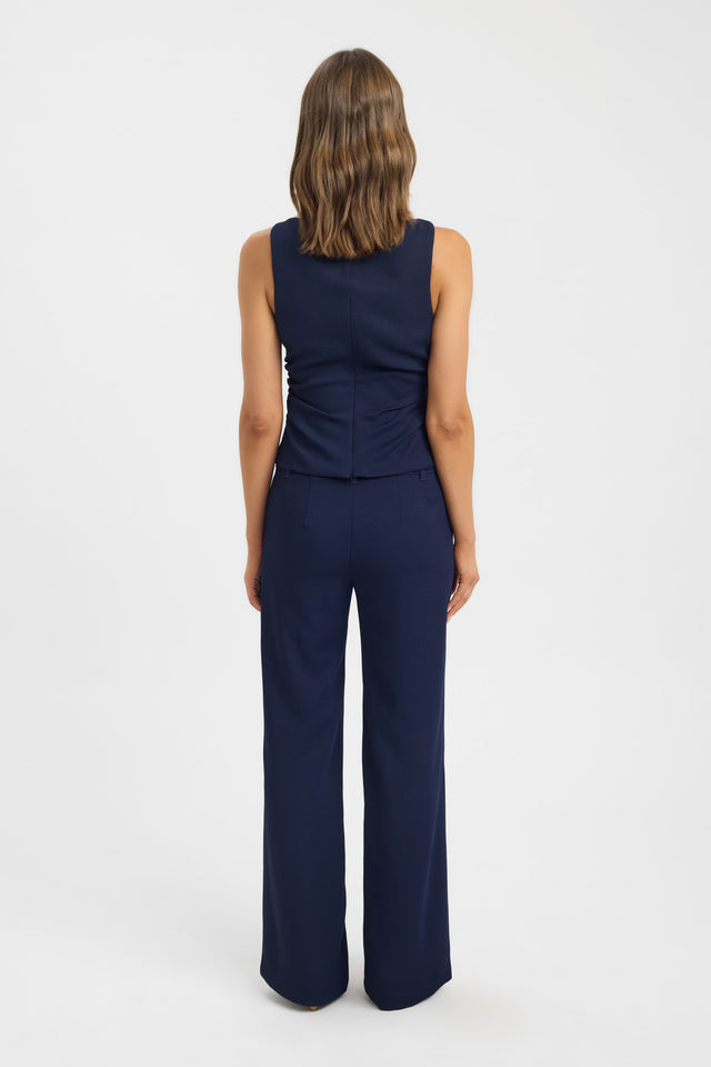 back Oyster Boat Neck Top Kookai Fitted Boatneck Sleeveless Womens-Blouse 