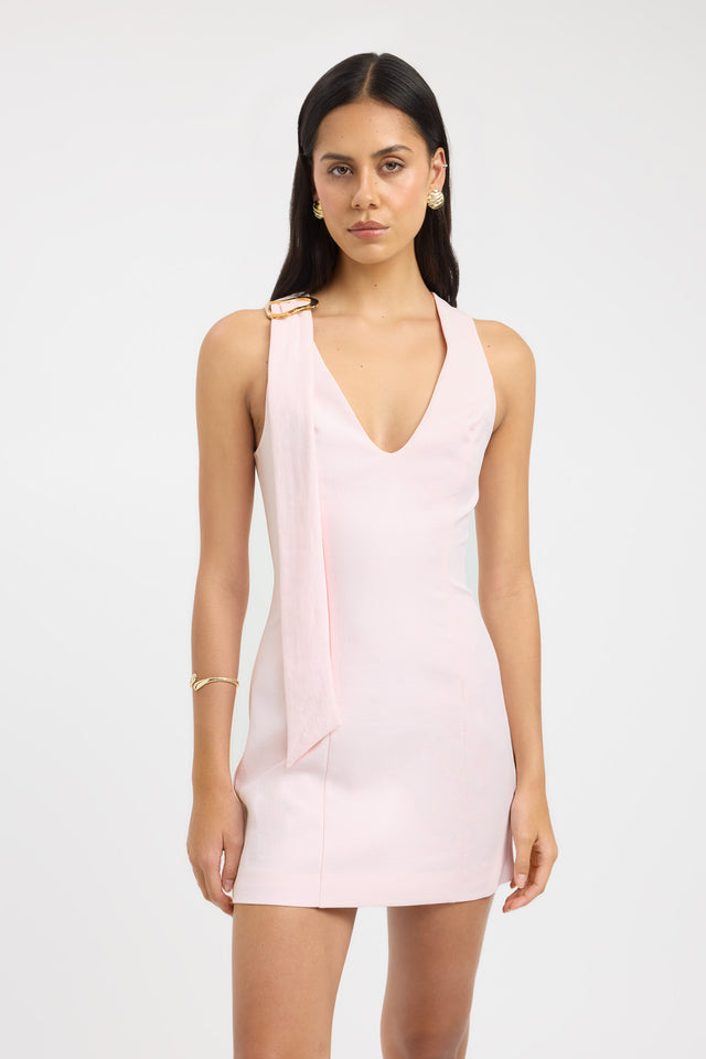 kookai pink mini dress Ariel Low Cut Mini Dress