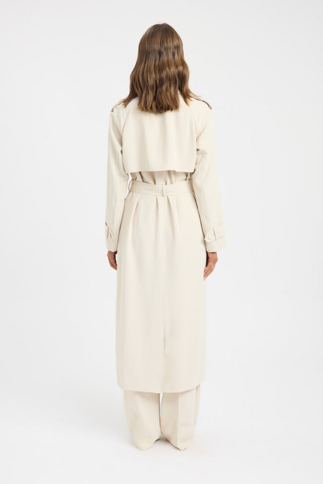 back Opal Trench Coat Kookai Long sleeve Trench-coat Full length womens-coats-and-jackets 