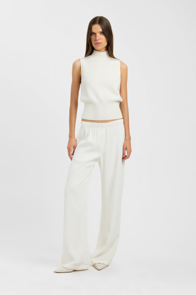 side Dalton Tank Kookai Fitted Highneck Sleeveless Womens-Blouse 