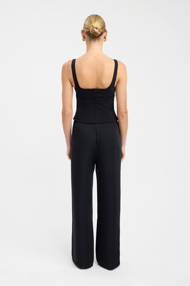 back Norway Gathered Top Kookai Fitted Squareneck Sleeveless Womens-Blouse 