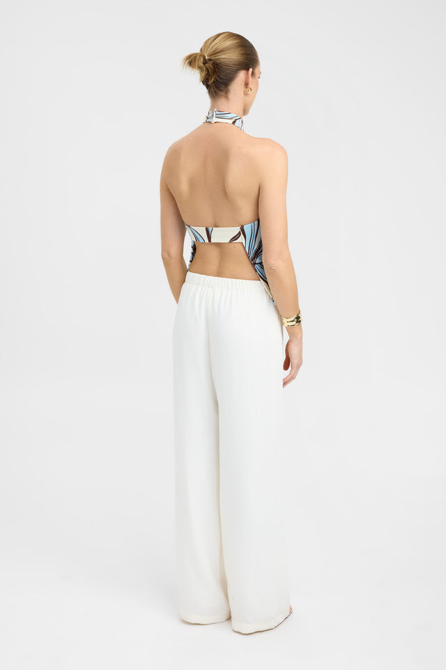 back Willow Top Kookai Fitted Highneck Sleeveless Womens-Blouse 