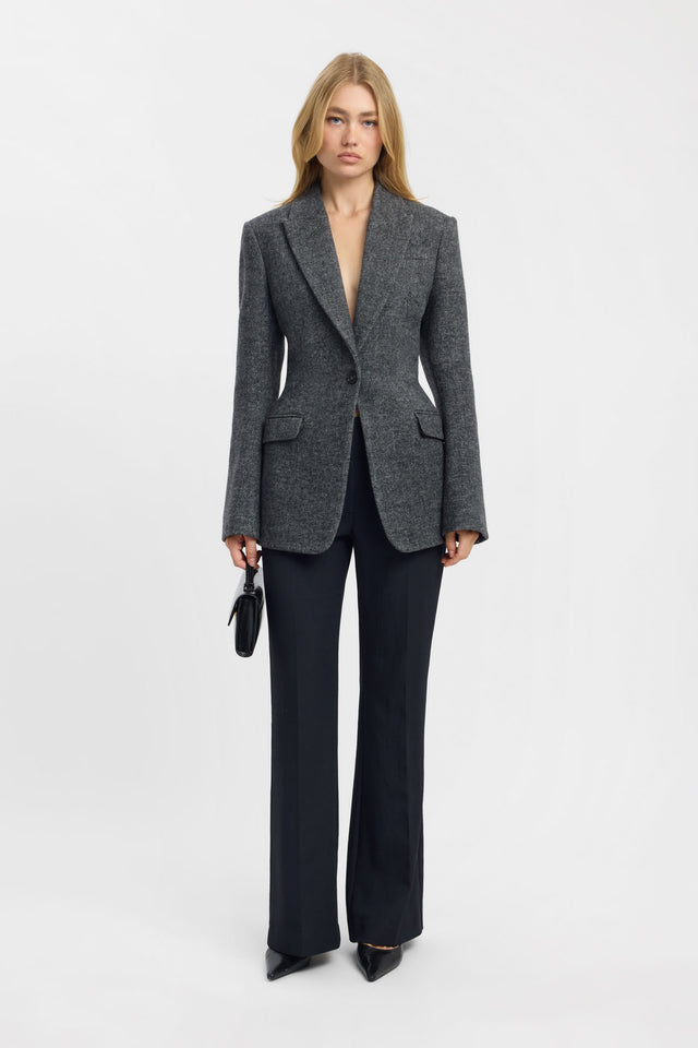 front Hudson Blazer Kookai Long sleeve Blazer Full length womens-coats-and-jackets 