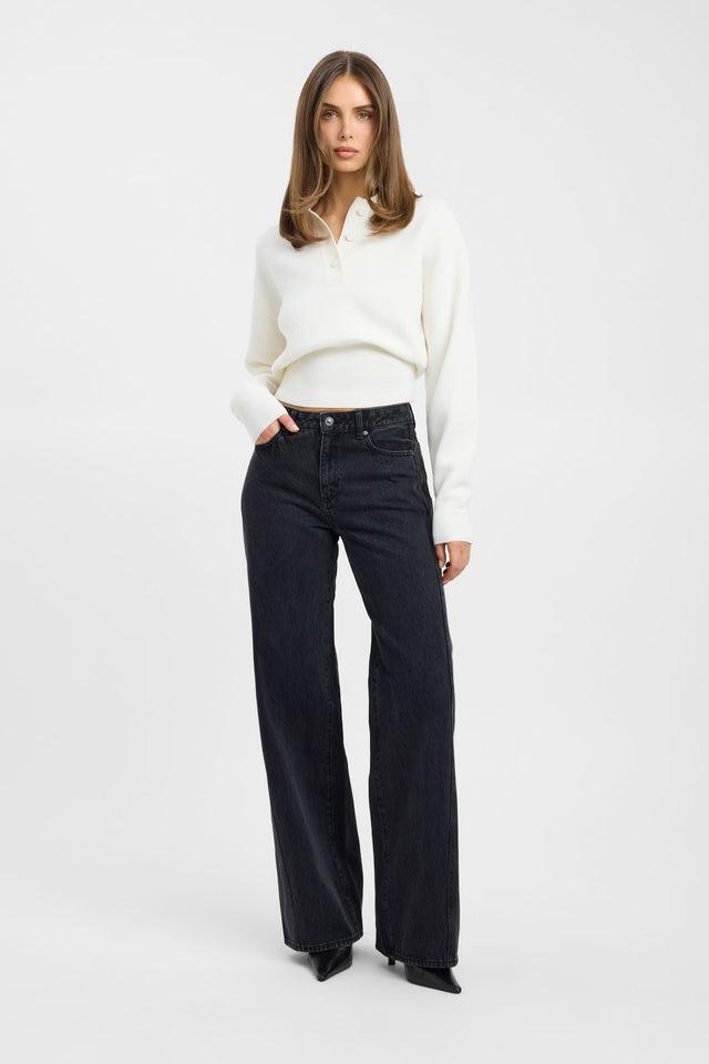 Dalton Long Sleeve Polo Jumper