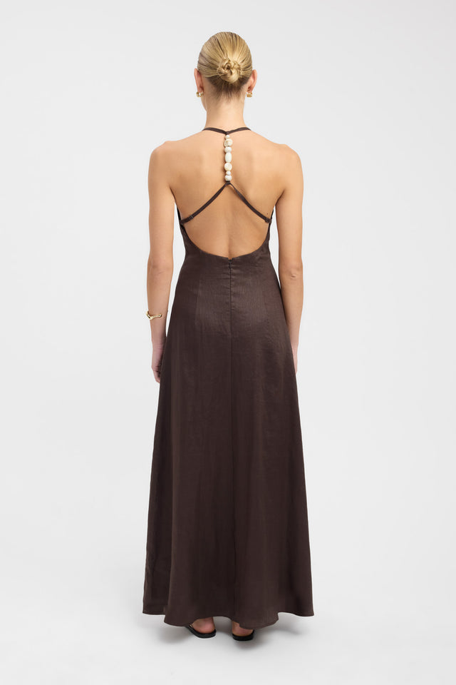 back Tahiti Bead Maxi Dress Kookai Aline Maxi Relaxed Plungeneck womens-dresses 