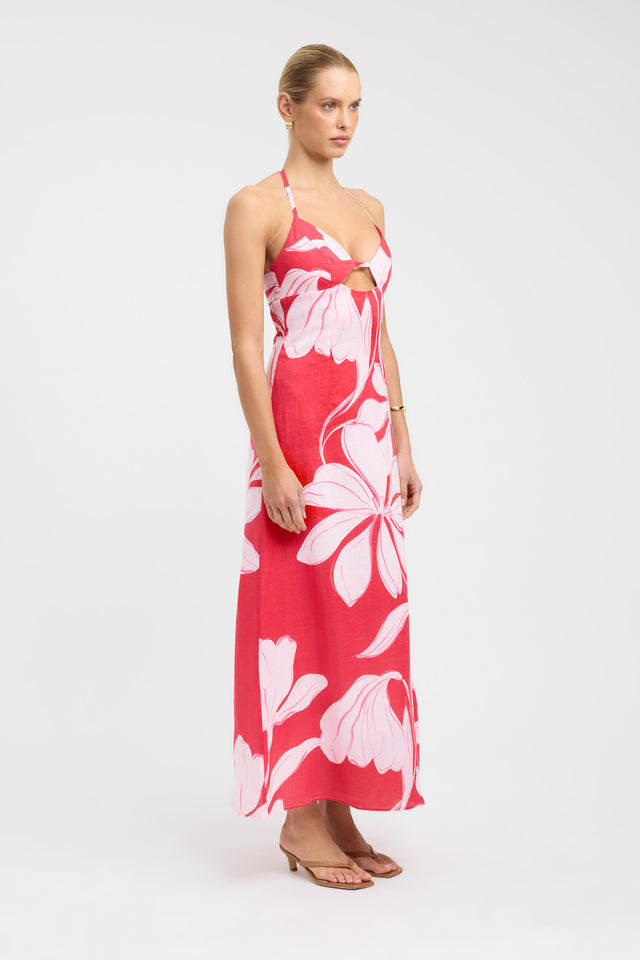 side Bloom Maxi Dress Kookai Aline Maxi Fitted Sweetheart womens-dresses 