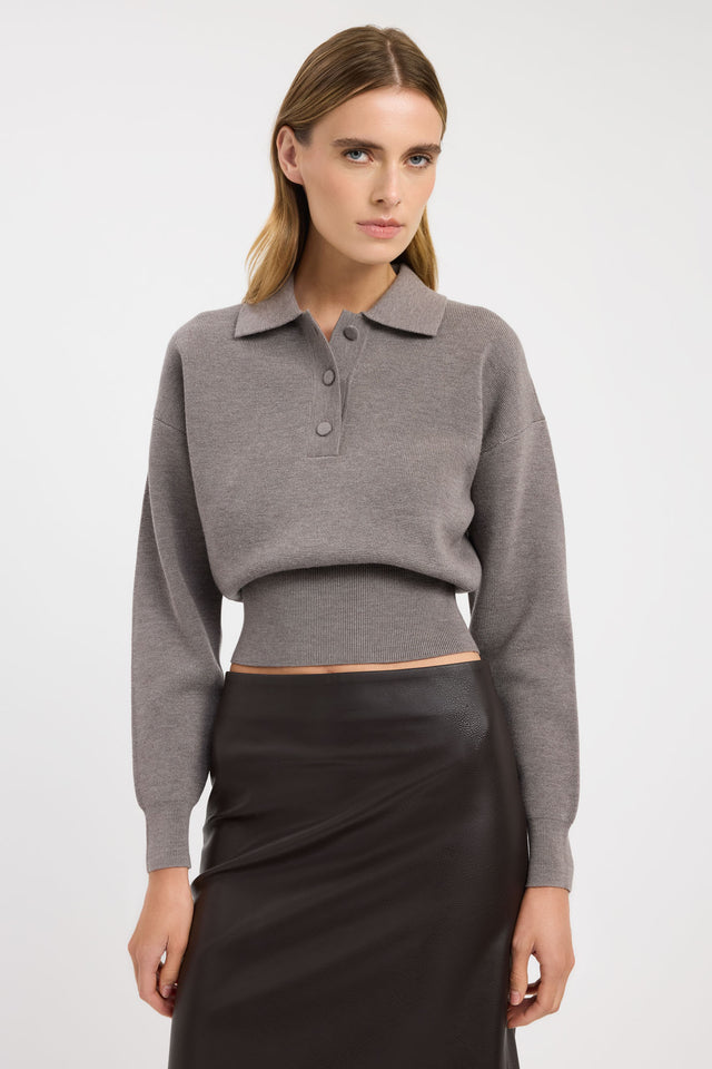 Dalton Long Sleeve Polo Jumper
