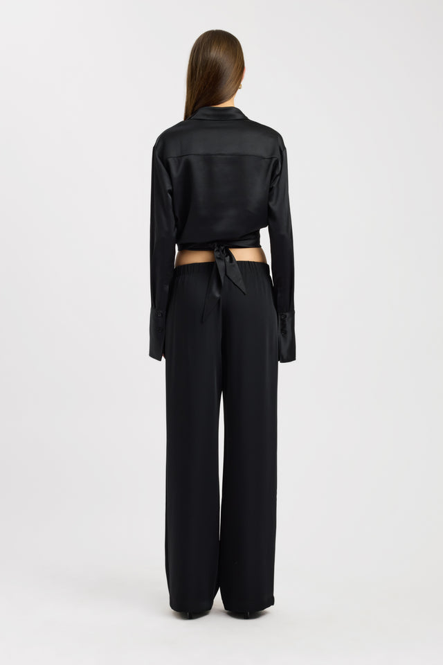 back Palermo Shirt Kookai Relaxed V-neck Long sleeve Womens-Blouse 