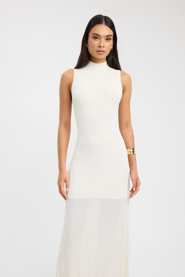 front Manhattan Maxi Dress Kookai Bodycon Maxi Fitted Highneck womens-dresses 