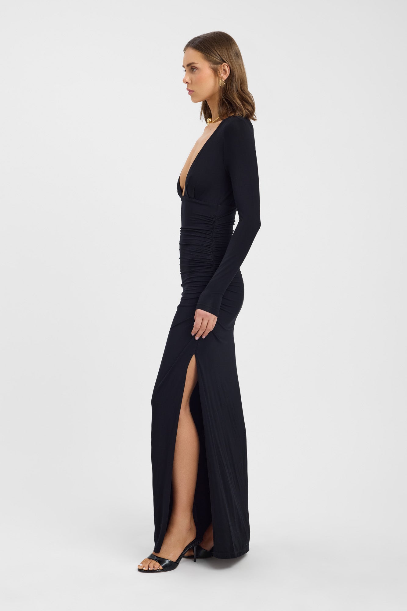 kookai black long sleeve dress Callie Core Long Sleeve Top