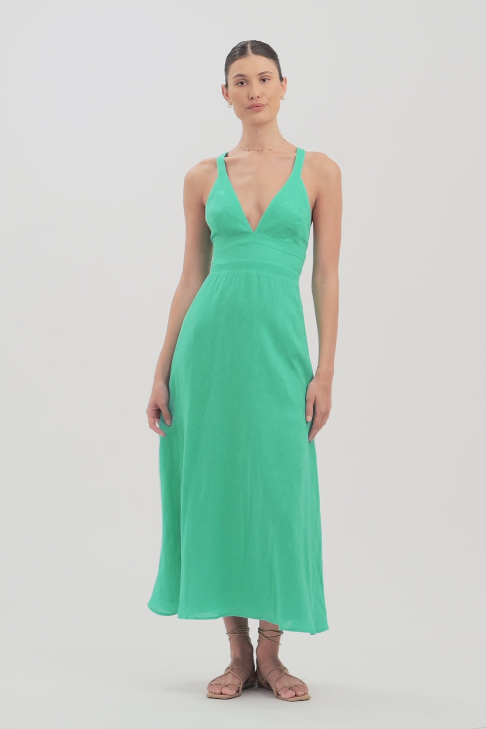 Buy Tahiti Vee Dress Island Green Online Australia