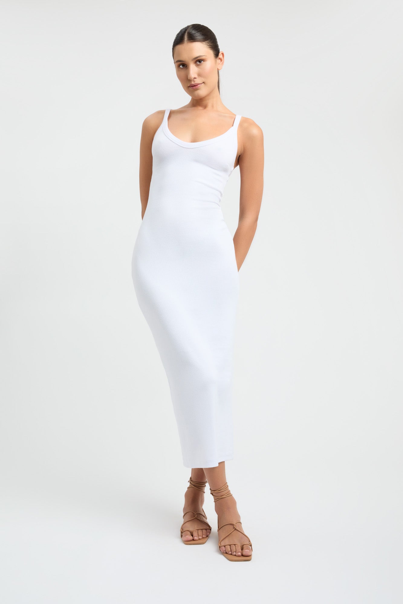 halter cocktail dresses Bianca Backless Maxi Dress Brown / M The high waist sits GENDER-WOMEN Size:UW16W Bodycon Dresses For Women