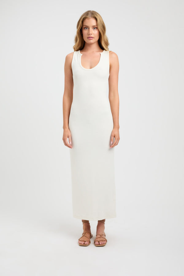 Buy Tate Scoop Midi Dress Coconut Milk Online | Australia