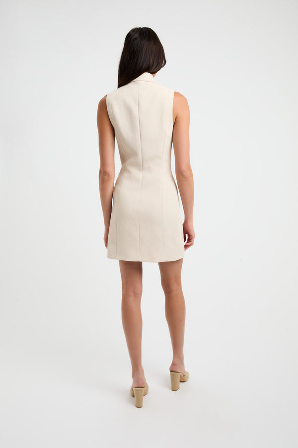 Buy Oyster Sleeveless Blazer Dress Shell Online Australia