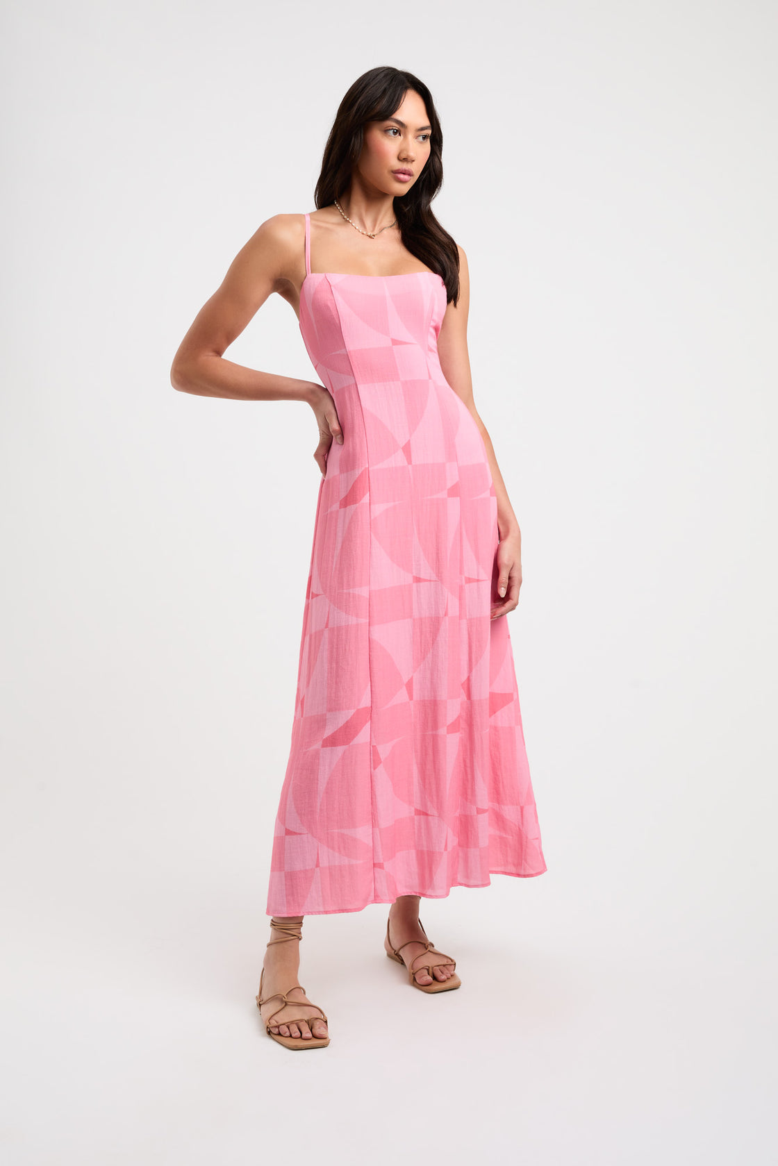 Buy Saskia Midi Dress Pink Online Australia