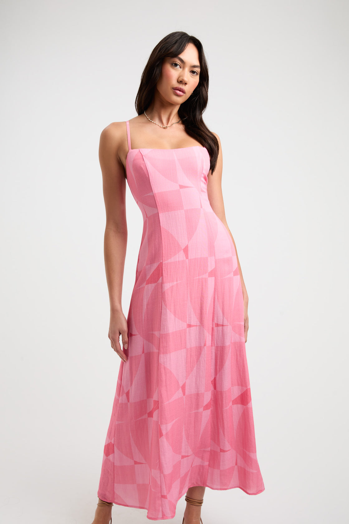 Buy Saskia Midi Dress Pink Online Australia
