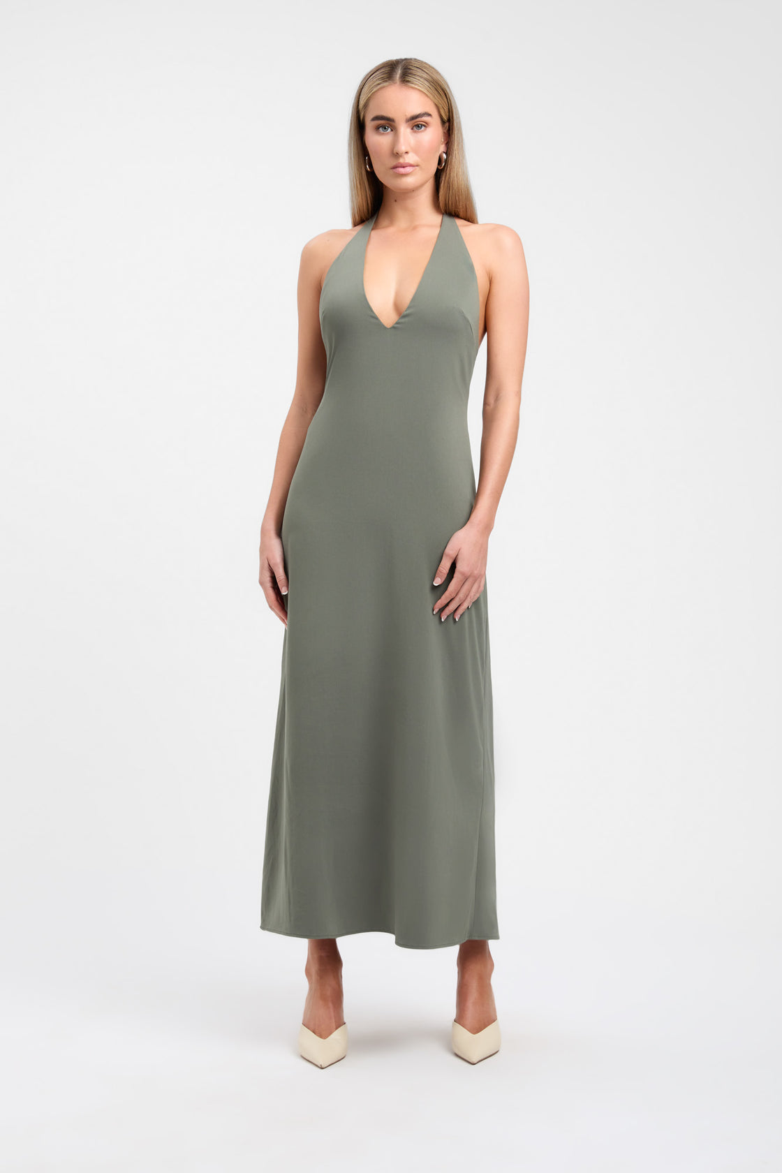 Buy Koko Deep Vee Dress Loden Green Online Australia