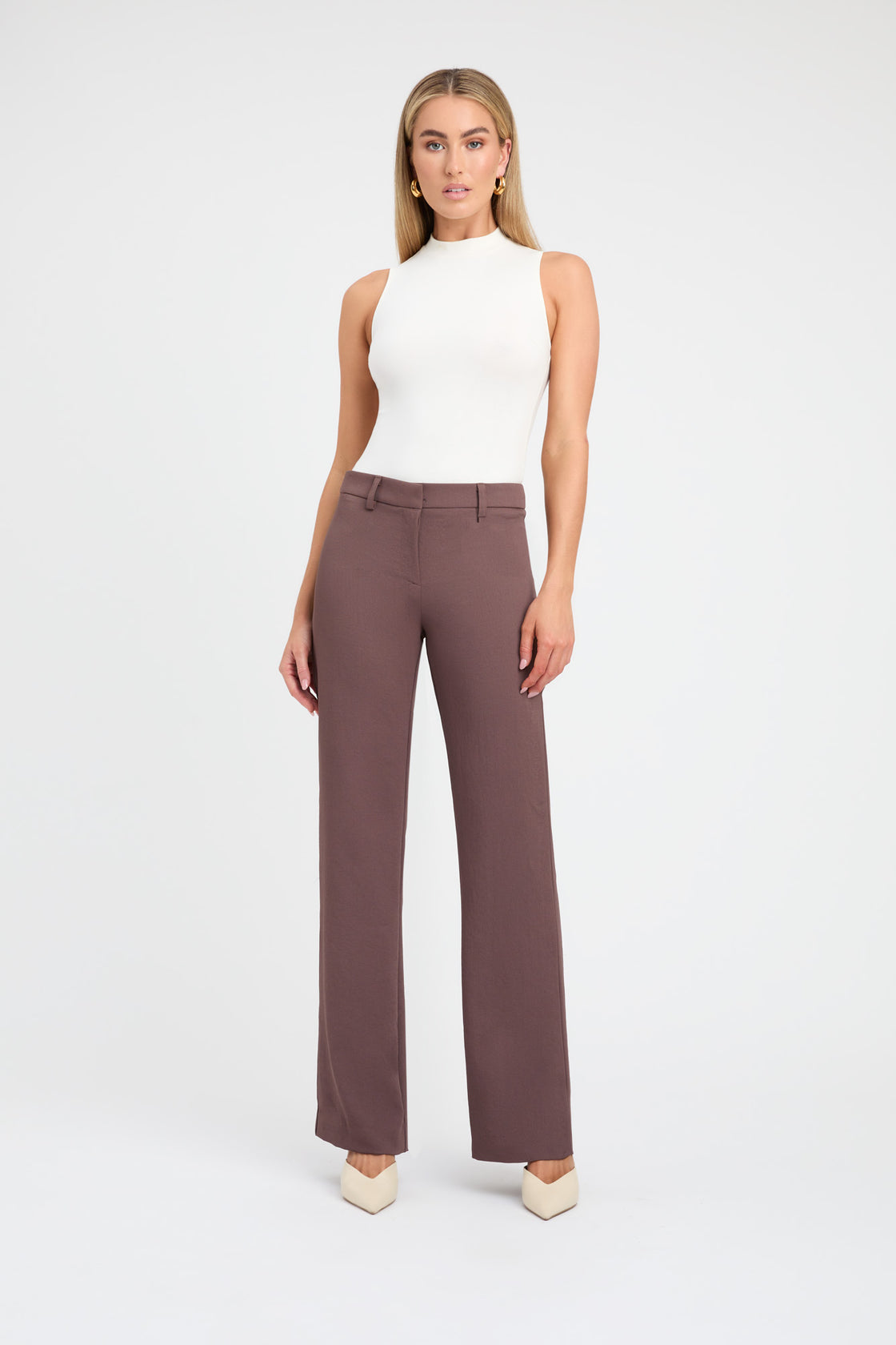 Buy Oyster Suit Pant Mocha Online Australia