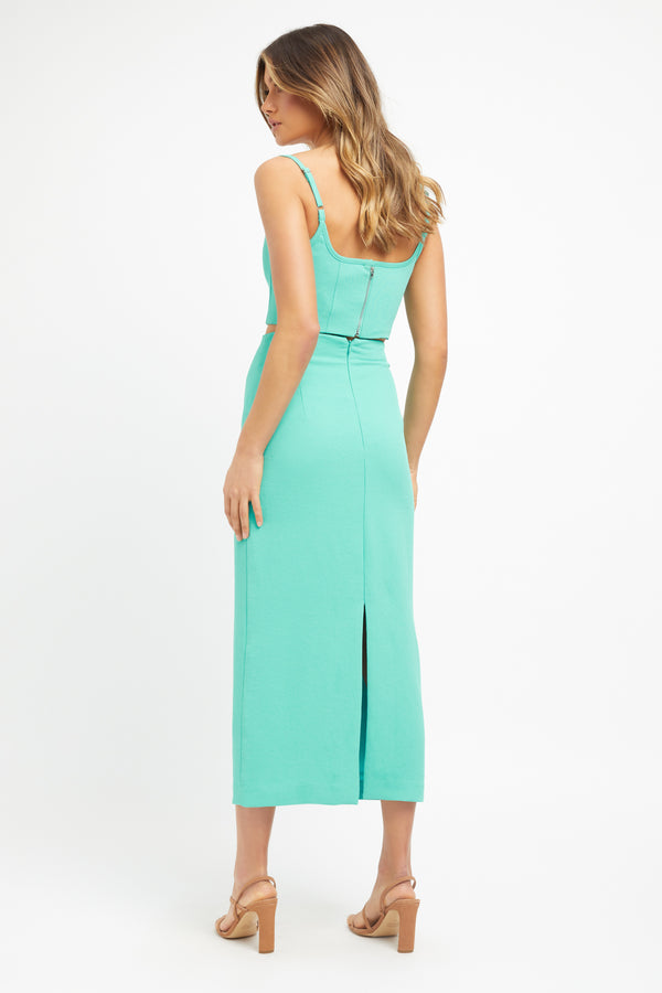 Buy Oyster Column Skirt Aqua Green Online | Australia