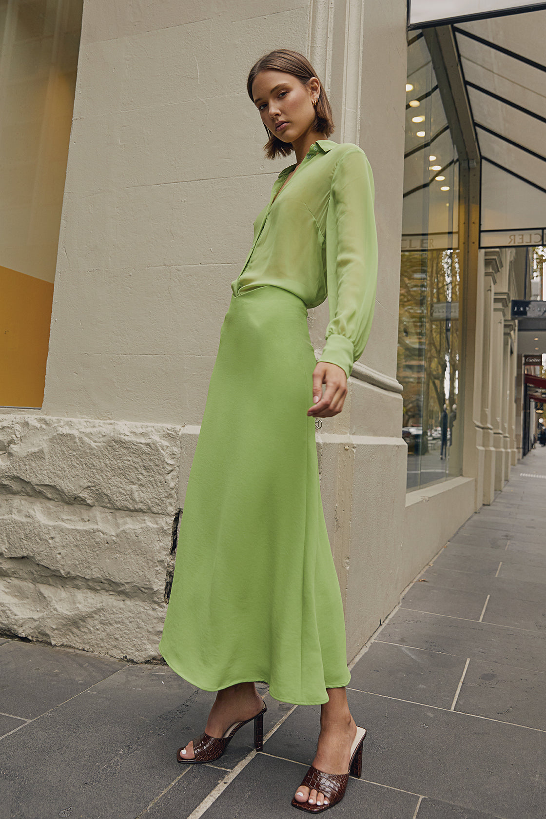 Buy Alpha Vee Skirt Daiquiri Green Online Australia